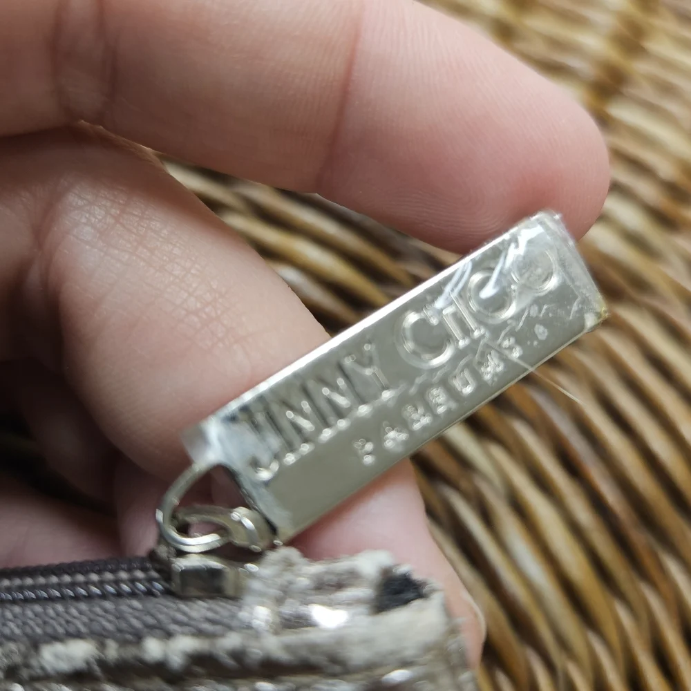 Jimmy Choo Parfums Bag Crackle Silver Zip Travel